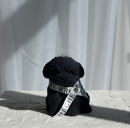 Puppy Candle Black